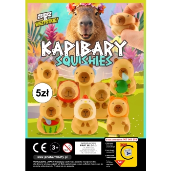 Kapibary Squishes - 45mm - 100szt SPAKOWANE W KAPSUŁY