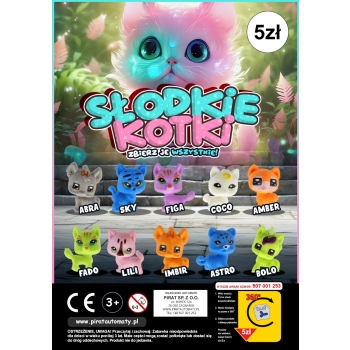 Słodkie kotki 45mm - 100 szt